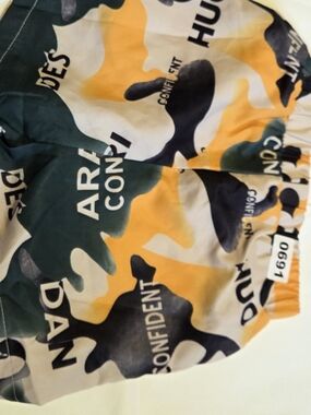 Kids Camouflage Print Shorts - Confident Design in Yellow/Green/Black